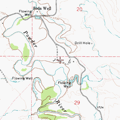 Topographic Map of Hauber Ranch, WY
