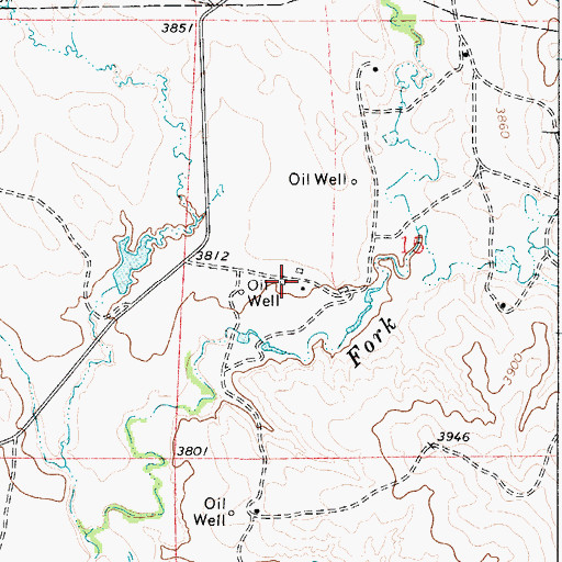 Topographic Map of Gleason Ranch, WY