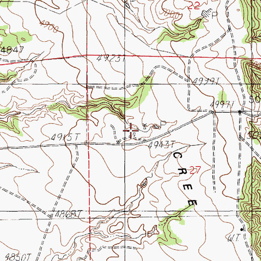 Topographic Map of Sweet Ranch, WY