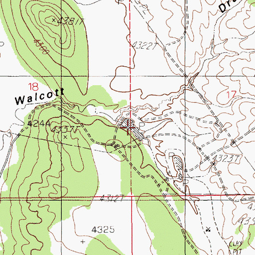 Topographic Map of Kellog Reservoir, WY