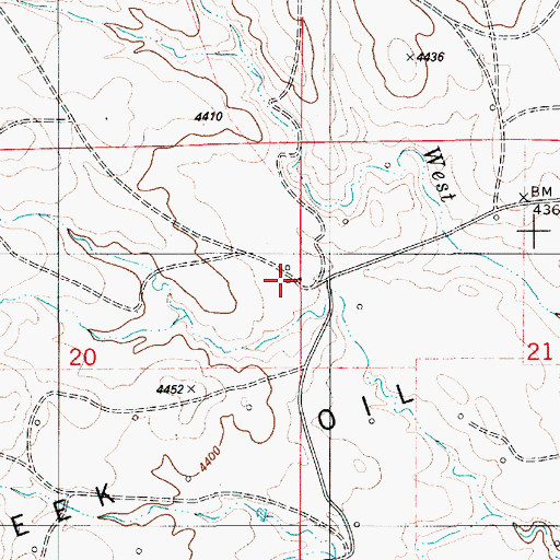 Topographic Map of Kraft Ranch, WY