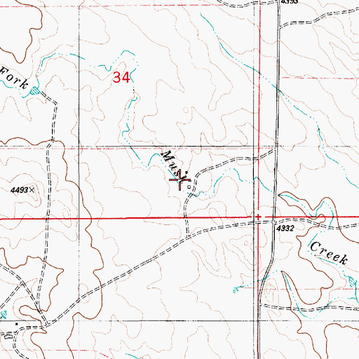 Topographic Map of Fulton Ranch, WY