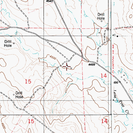 Topographic Map of Popham Ranch, WY