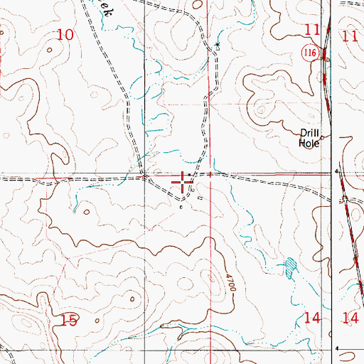Topographic Map of Shepperson Ranch, WY