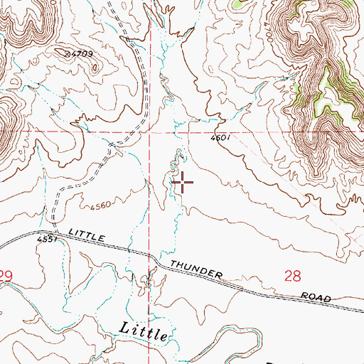 Topographic Map of Thunder Basin Work Center, WY