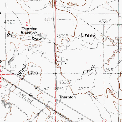 Topographic Map of Barton Ranch, WY