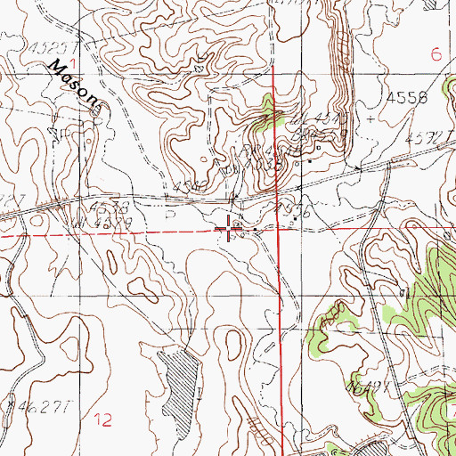 Topographic Map of Arledge Ranch, WY