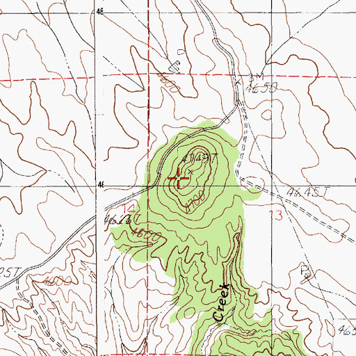 Topographic Map of Cedar Knoll, WY