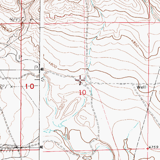 Topographic Map of Sioux Ranch, WY