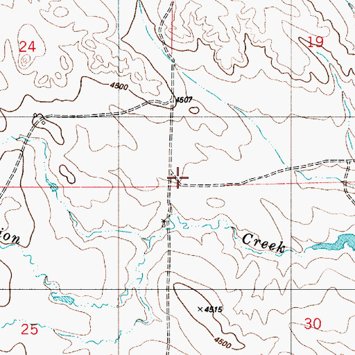 Topographic Map of Rochelle, WY