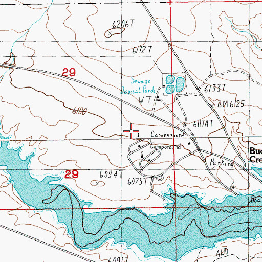 Topographic Map of Buckboard Crossing, WY