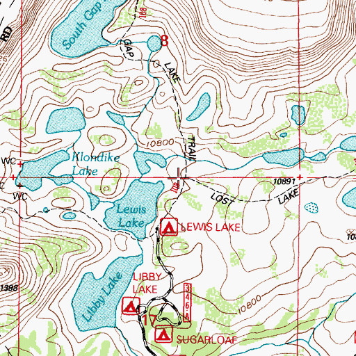 Topographic Map of Circle Trail, WY