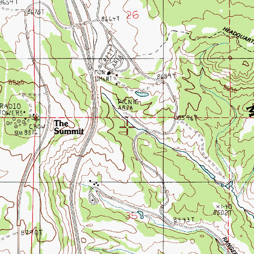 Topographic Map of Hidden Valley Picnic Area, WY