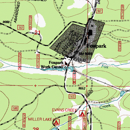 Topographic Map of Foxpark Work Center, WY