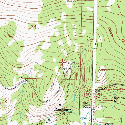 Topographic Map of Edison Monument, WY