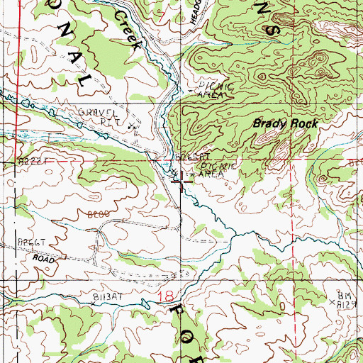Topographic Map of Lower Blair Picnic Area, WY