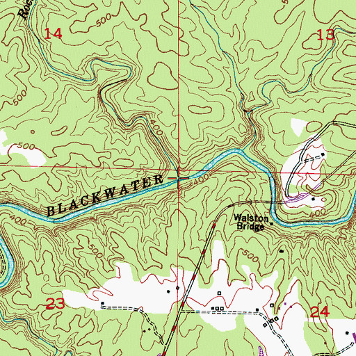 Topographic Map of Rock Creek, AL