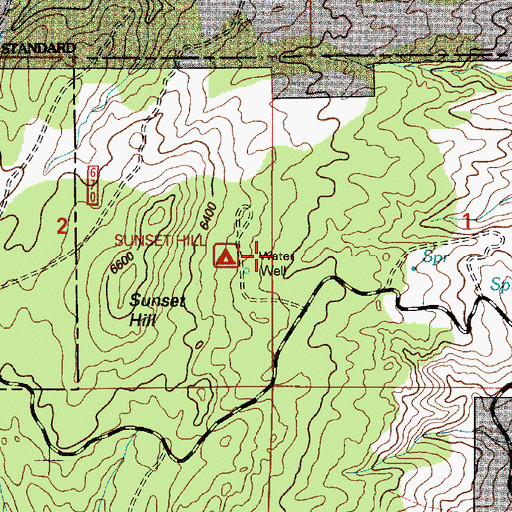 Topographic Map of Esterbrook Campground, WY