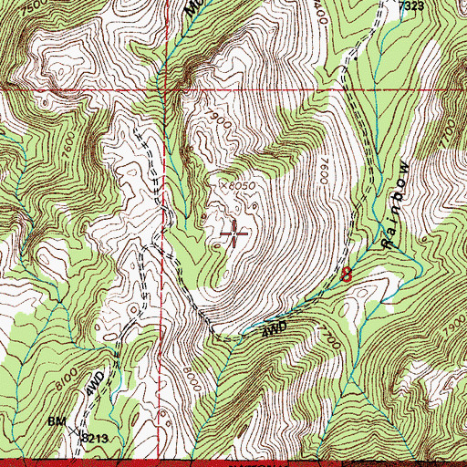 Topographic Map of Six Horse Hill, WY