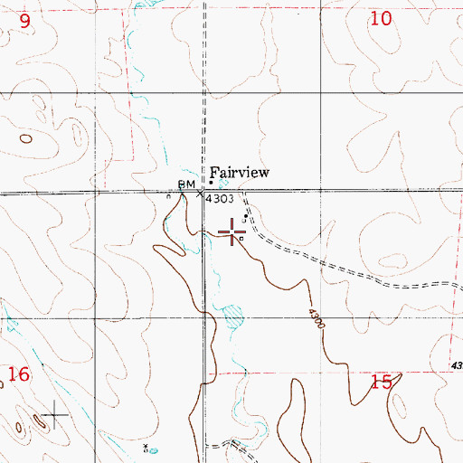 Topographic Map of Adkins Ranch, WY