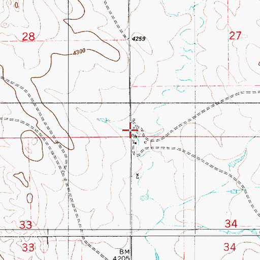 Topographic Map of Pollat Ranch, WY
