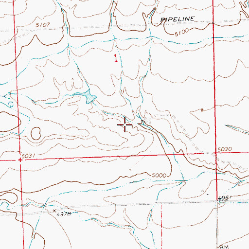 Topographic Map of Hot Springs County, WY