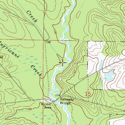 Topographic Map of Rock Creek, FL