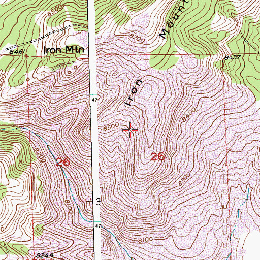 Topographic Map of Columbia Geneva Mines, WY