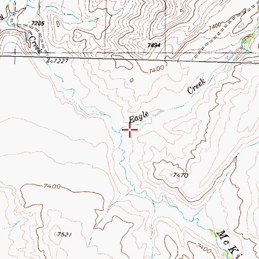 Topographic Map of Eagle Creek, WY