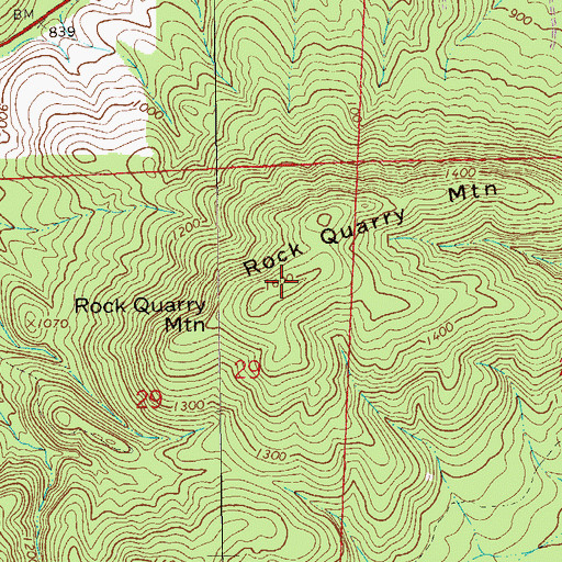 Topographic Map of Rock Quarry Mountain, AL