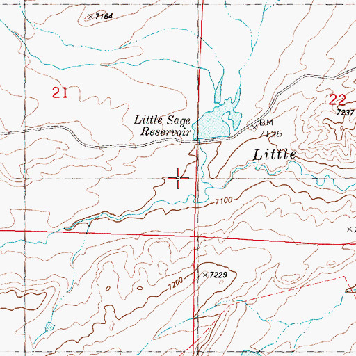Topographic Map of Emigrant Creek, WY