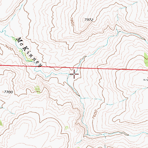 Topographic Map of Grove Creek, WY
