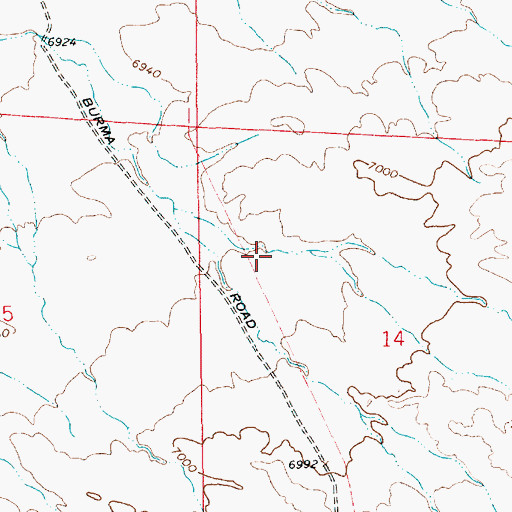 Topographic Map of Blue Rim Drift Fence, WY