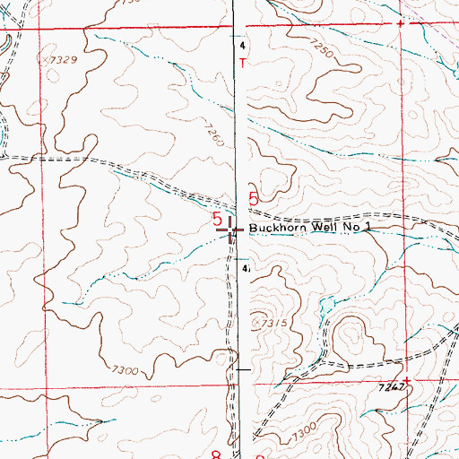 Topographic Map of Buckhorn Well Number 1, WY