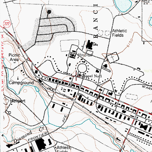 Topographic Map of Chapel Number 1, WY
