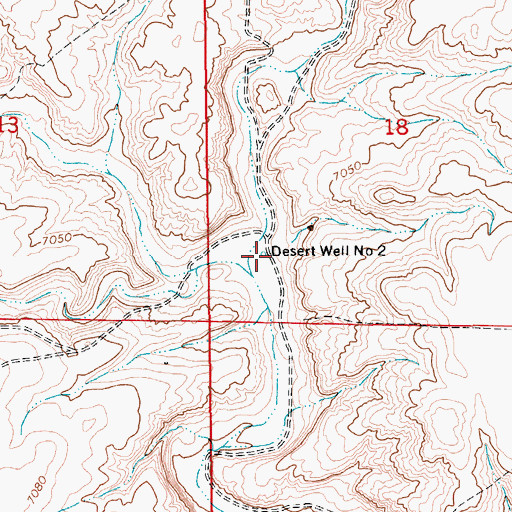 Topographic Map of Desert Well Number 2, WY