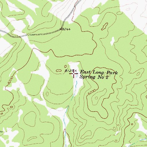 Topographic Map of East Long Park Spring Number 2, WY