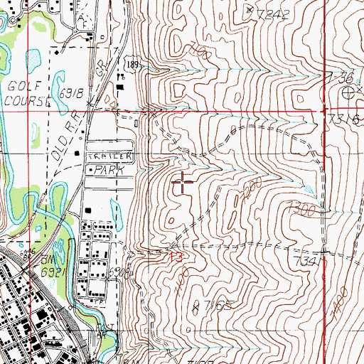Topographic Map of Frontier Number 3 Mine, WY