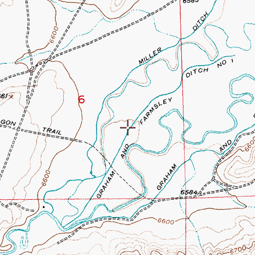 Topographic Map of Graham and Farmsley Ditch Number 1, WY
