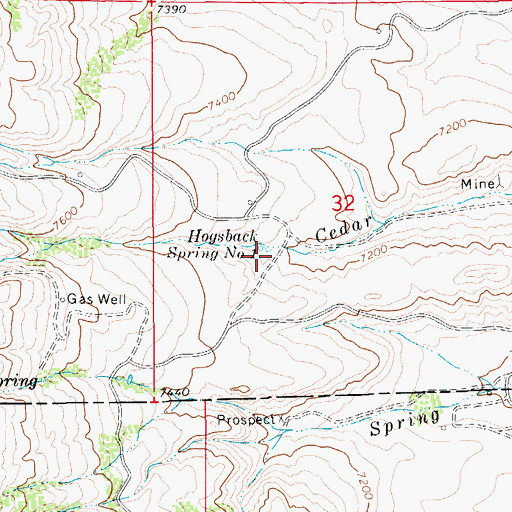 Topographic Map of Hogsback Spring Number 1, WY