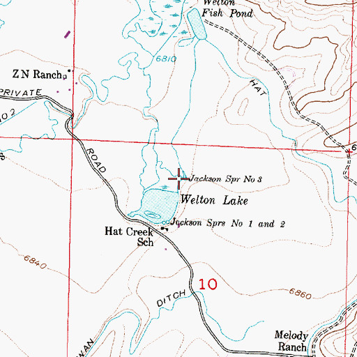 Topographic Map of Jackson Spring Number 3, WY