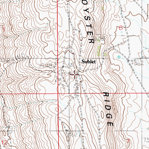 Topographic Map of Kemmerer Number 5 Mine, WY