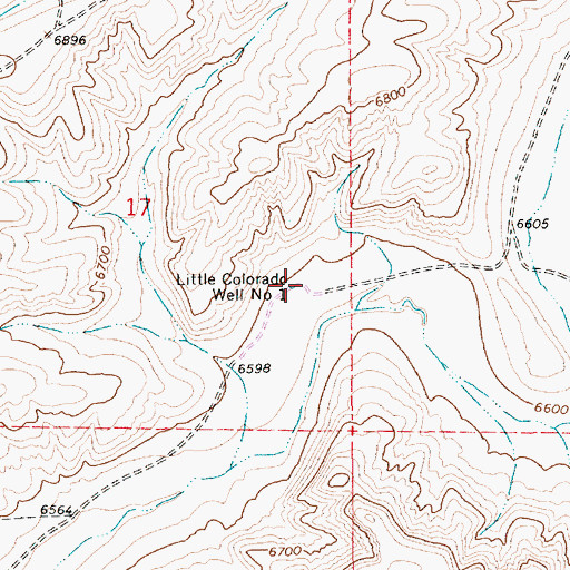 Topographic Map of Little Colorado Well Number 1, WY