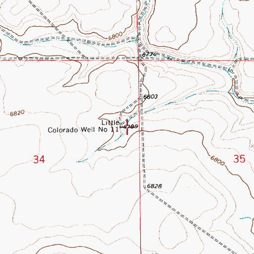 Topographic Map of Little Colorado Well Number 11, WY