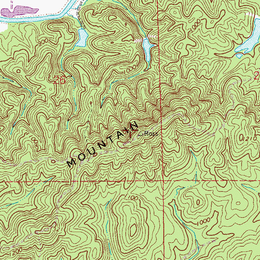 Topographic Map of Ross Mountain, AL