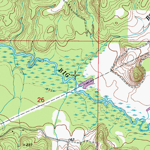 Topographic Map of Rosser Creek, AL