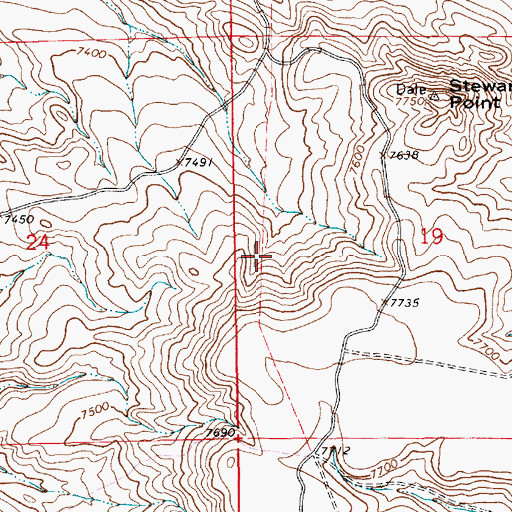 Topographic Map of Mount Airy Drift Fence, WY
