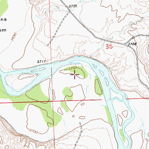 Topographic Map of Phelps Reservoir Number 2, WY