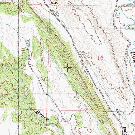 Topographic Map of Red Wall Number 2, WY