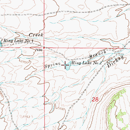 Topographic Map of Ring Lake Number 2, WY
